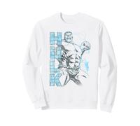 Marvel The Incredible Hulk Large Brick Font & Portrait Felpa