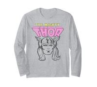 Marvel The Mighty Thor Classic Retro Comic Portrait Vintage Maglia a Manica