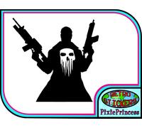 Marvel The Punisher Frank M Adesivo Vinile Auto Moto Camion Finestra Parete Art