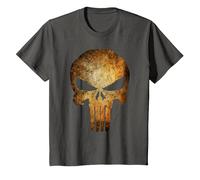 Marvel The Punisher Logo Anatomical Skull Maglietta, Bambini, Asfalto, 2 Anni