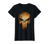 Marvel The Punisher Logo Anatomical Skull Maglietta, Donna, Nero, 3XL