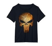 Marvel The Punisher Logo Anatomical Skull Maglietta, Donna Plus-Size, Nero, 1X
