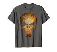 Marvel The Punisher Logo Anatomical Skull Maglietta, Uomo, Asfalto, 6XL