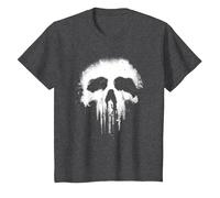 Marvel The Punisher Scary Grungy Skull Logo Maglietta, Bambini, Grigio Scuro, 2 Anni