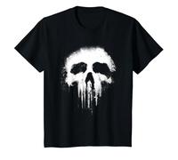 Marvel The Punisher Scary Grungy Skull Logo Maglietta, Bambini, Nero, 6 Anni