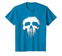 Marvel The Punisher Scary Grungy Skull Logo Maglietta, Bambini, Zaffiro, 8 Anni