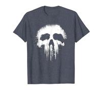 Marvel The Punisher Scary Grungy Skull Logo Maglietta, Uomo, Pervinca, XL