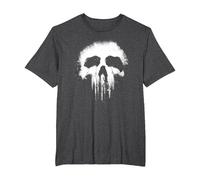 Marvel The Punisher Scary Grungy Skull Logo Maglietta, Uomo Taglie Grandi, Grigio Scuro, 2X Tall