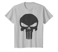 Marvel The Punisher Skull Blacked out Logo Maglietta, Bambini, Argento, 3 Anni