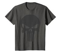 Marvel The Punisher Skull Blacked out Logo Maglietta, Bambini, Asfalto, 2 Anni