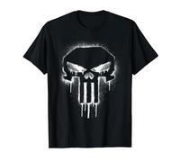 Marvel The Punisher Spray Painted Skull Drip Maglietta, Uomo, Nero, 5XL