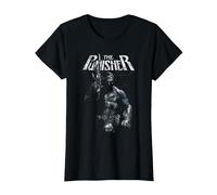 Marvel The Punisher Stance Maglietta, Donna, Nero, XXL
