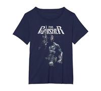 Marvel The Punisher Stance Maglietta, Donna Plus-Size, Navy, 1X