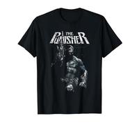 Marvel The Punisher Stance Maglietta, Uomo, Nero, 6XL