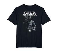 Marvel The Punisher Stance Maglietta, Uomo Taglie Grandi, Nero, 5X Tall