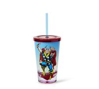 Marvel Thor Dio Di Thunder Plastica Tumbler Coppa Coperchio E Paglia Porta 562ml