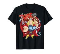 Marvel Thor God Of Thunder Retro Power Stance Logo T-Shirt