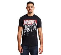 Marvel Trio Heroes, T-Shirt Uomo, Nero (Black Blk), Large (Taglia Produttore: Large)