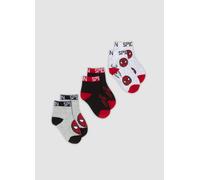 MARVEL, Tripack Di Calze Corte In Cotone Organico Elasticizzato A Tema Marvel Spider-man, Bambino, Multicolor, Taglia: 28/30