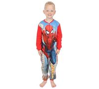 Marvel Tutina da notte in pile Spiderman per bambini tutto in uno, Rosso, 5-6 Anni