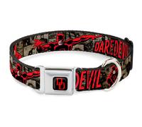 MARVEL UNIVERSE Dog Collar MCH-Daredevil DD Logo Full Color Black/Red DAREDEVIL