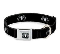 MARVEL UNIVERSE Dog Collar SPDV-Spider Logo3 Full Color Black/White Spider Logo