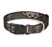MARVEL UNIVERSE Plastic Clip Collar Kawaii Groot 2-Poses/Guardians Badge Browns/