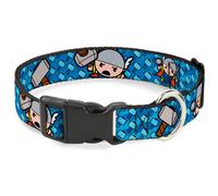 MARVEL UNIVERSE Plastic Clip Collar Kawaii Thor Poses/Hammer Monogram Blues NAR