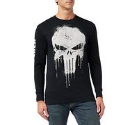 Marvel Uomo Avengers Punisher Skull Maglia a Maniche Lunghe Not Applicable, Nero (Black Blk), XX-Large