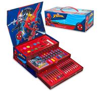 Marvel Valigetta Colori per Bambini Spiderman con Pennarelli e Matite Colorate (