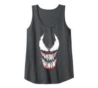 Marvel Venom Teeth Canotta, Donna, Grigio Scuro, XL
