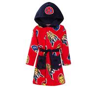 Marvel Vestaglia Avengers, vestaglia per bambini con cappuccio, motivo supereroe, Rosso, 8 anni