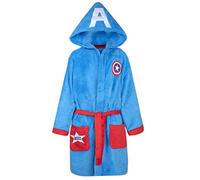 Marvel Vestaglia ufficiale Captain America Kids | Età 3-11 | Vestaglia per bambini supereroi extra morbida | Vestaglia 3D a maniche lunghe Caratteristiche Accappatoio