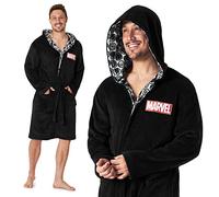 Marvel Vestaglia Uomo, Vestaglia da Camera in Morbido Pile Supereroi Avengers (Nero, XL)