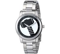 Marvel W001781 The Avengers Thor Orologio analogico al quarzo argento da uomo Thor nero bracciale