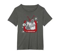 Marvel WandaVision Wanda & Vision Retro TV Maglietta, Donna Plus-Size, Asfalto, 1X