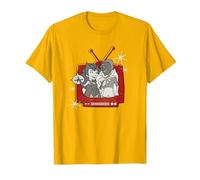 Marvel WandaVision Wanda & Vision Retro TV Maglietta, Uomo, Oro Brillante, S
