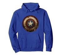 Marvel What If…? Zombie Captain America Shield Felpa con Cappuccio, Unisex per Adulti, Blu Reale, L