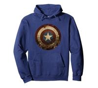 Marvel What If…? Zombie Captain America Shield Felpa con Cappuccio, Unisex per Adulti, Navy, M