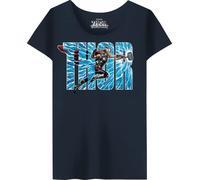 Marvel Comics T-shirt Wotlatmts006 Blu navy Donna M