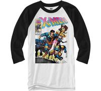 Marvel x-Men 90's Heroes Brilla Cover Raglan Stile 3/4 Lunghezza Manica Adulti