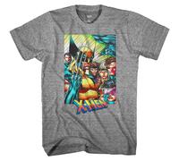 Marvel x-Men 90's Squadra Portrait Wolverine Gambit Rogue Ciclopi Uomo T-Shirt