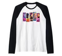 Marvel X-Men '97 Archangel Sunspot Jubilee Cable Psylocke Maglia con Maniche Raglan