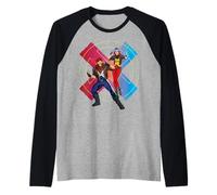 Marvel X-Men '97 Cyclops And Jean Grey Power Action Poses Maglia con Maniche Raglan