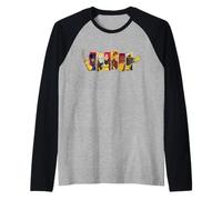 Marvel X-Men '97 Group Panels Wolverine Jean Grey Cyclops Maglia con Maniche Raglan