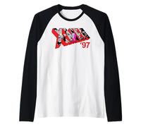 Marvel X-Men '97 Heros Face Portraits On Classic X-Men Logo Maglia con Maniche Raglan