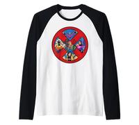 Marvel X-Men '97 Psylocke Cable Archangel Sunspot Jubilee Maglia con Maniche Raglan