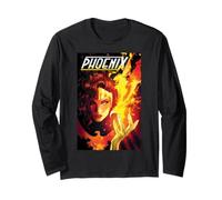 Marvel X-Men Jean Grey Phoenix Force Portrait Comic Cover Maglia a Manica