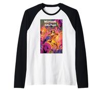 Marvel X-Men Wolverine And Kitty Pryde Fighting Sentinels Maglia con Maniche Raglan