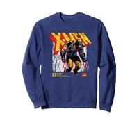 Marvel X-Men Wolverine Info Felpa, Unisex per Adulti, Navy, XL